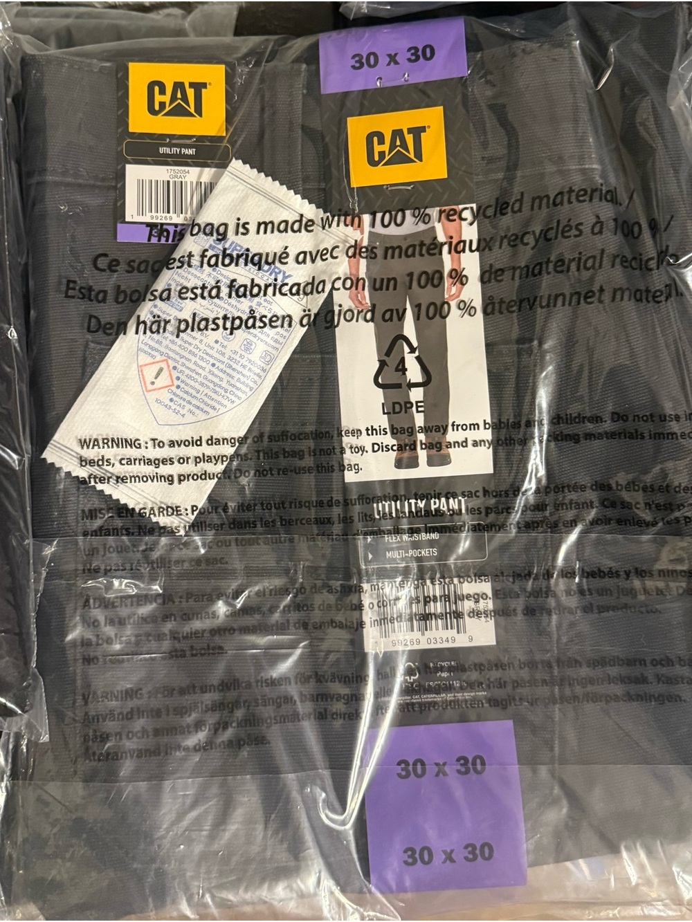 CAT. MEN'S STRETCH
CANVAS UTILITY WORK PANTS - STRAIGHT FIT 30x30